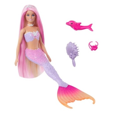 Лялька Barbie Malibu Русалка з Дельфінчиком Що змінює Колір HRP96/HRP97