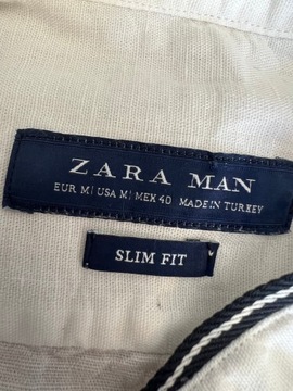 Lniana koszula ZARA M / slim fit / 2107n