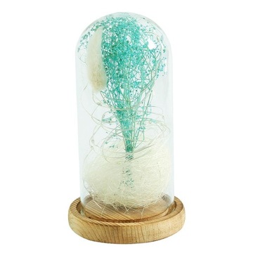 Mała Lampa Kopułkowa Szklana Kopuła Lampka Nocna Z