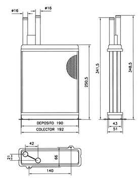 CHŁODNICZKA NAGRZEWNICY FIAT DUCATO/JUMPER 94-02