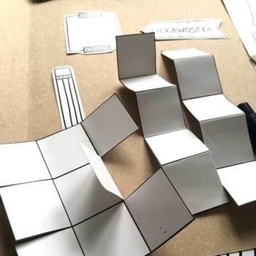 Комплект для подготовки лэпбука, А4, 2 папки, крафт, фиолетовая графика, бумага