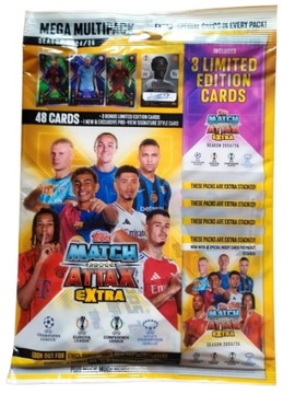TOPPS Match Attax Extra 2024/25 MULTIPACK 48 kart + 3 LIMITED + SIGNATURE