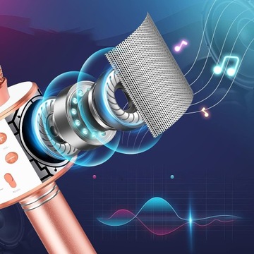 Беспроводной Bluetooth-микрофон со светодиодной подсветкой