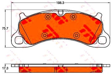 KLOCKI HAMULCOWE PORSCHE PRZÓD 911 11- TRW