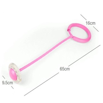 Светящаяся скакалка для ног с кольцом HULA HOP шкипер с обручем РАЗНЫЕ ЦВЕТА