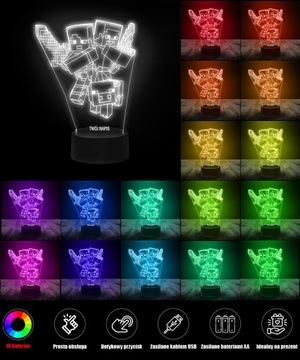 Настольная лампа Игра Five Night's Freddy's Engrave