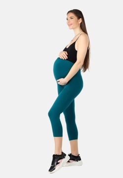 Женские капри для беременных 3/4, натуральный хлопок BE20-284 Зеленый 3XL