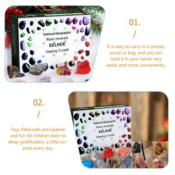 АДВЕНТ-КАЛЕНДАРЬ МИНЕРАЛЫ КАМНИ КРИСТАЛЛЫ