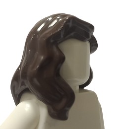 LEGO Fryzura Włosy 85974 Damskie Długie Ciemny Brązowy