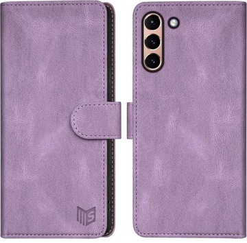 Etui z Klapką Flip Wallet z Ochroną RFID do Samsung Galaxy S21FE Liliowy