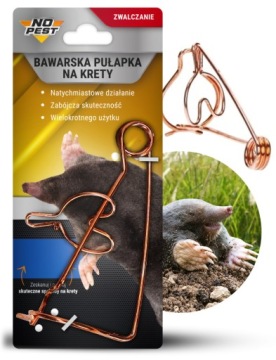 KLASYCZNA PUŁAPKA BAWARSKA ŁAPKA KRETOŁAP NA KRETY NORNICE MYSZY NO PEST