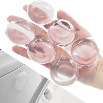 РУЧКА ДВЕРНАЯ БАМПЕР, САМОКЛЕЯЩАЯСЯ, ПРОЗРАЧНАЯ ДЛЯ СТЕН - 6 шт.