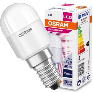 Żarówka LED MINI E14 T26 2,3W = 20W 6500K OSRAM