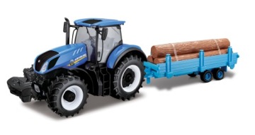 Метал трактор NEW HOLLAND Bburago 1:32 + причіп