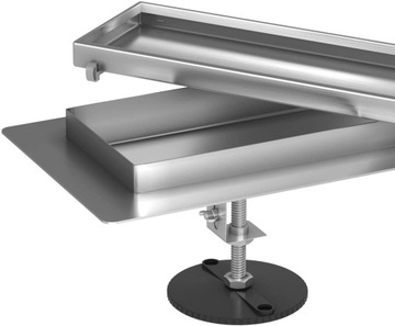 ЛИНЕЙНЫЙ СЛИВ НАПОЛЬНЫЙ ДУШ 100 СМ низкий, ПОЛНЫЙ слив 2в1