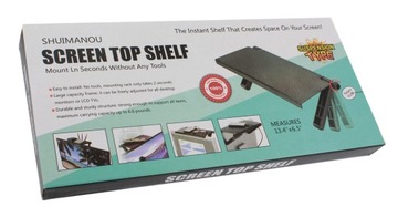 Регулируемая полка для декодера-тюнера, размещаемая на мониторе или телевизоре, черная