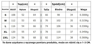 KOMPLET Kobieca KOSZULA SPODENKI DAMSKI Poliester