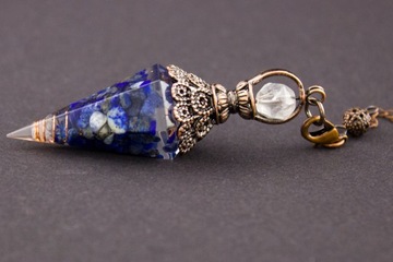 WAHADEŁKO ORGONITOWE LAZURYT LAPIS LAZULI PREZENT WAHADŁO RADIESTEZYJNE