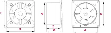 Вентилятор для ванной Awenta Silent NEA 125 INOX 32 дБ 145 м3/ч Таймер