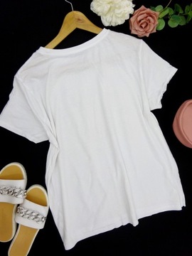 BF4 koszulka damska 100% bawełna biała planeta wzór bluzka lato 44 XXL
