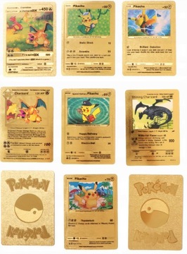 Набор золотых карточек с покемонами из 55 предметов коллекционирования