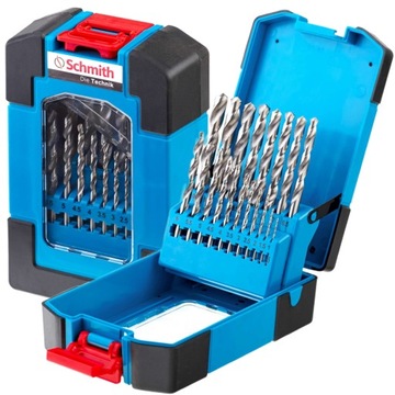 WIERTŁA HSS DO METALU ZESTAW 1-10MM 19 SZT SCHMITH