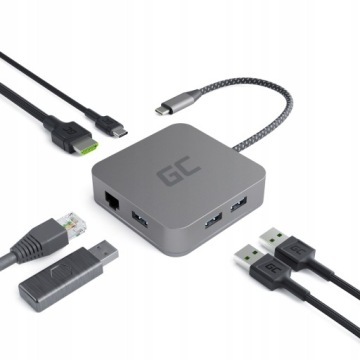 Hub Usb-c Adaptér Usb 6V1 3x Usb 3.0 Usb C Ethernet Hdmi 4K Pro Macbook Pro