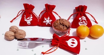 Рождественский футляр для столовых приборов Украшение рождественского подарка