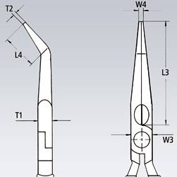 КРЕЗЕЗЫ KNIPEX, ПОЛУКРУГЛЫЕ, ИЗОГНУТЫЕ, 200ММ