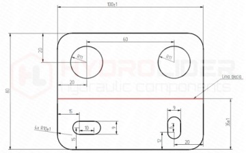 ПЛАТА + 2 ПЛОСКИХ РОЗЕТКИ M18X1,5 ГИДРОЛИДЕР