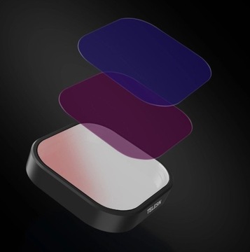 НАБОР TELESIN ИЗ 4 ФИЛЬТРОВ ДЛЯ КАМЕР GOPRO CPL + ND ВОДОНЕПРОНИЦАЕМЫЙ СВЕТ ПРОЧНЫЙ