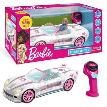 BARBIE Kabriolet AUTO Samochód Sterowany R/C Dla Lalek BIAŁY