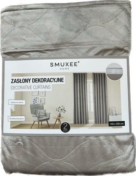 Zasłony aksamitne na taśmie 140x250 cm 2 szt.