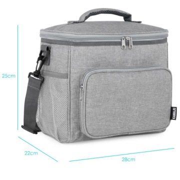 ТВЕРДАЯ ТЕРМАЛЬНАЯ СУМКА ДЛЯ ПИКНИКА 2 ОТДЕЛЕНИЯ + КАРМАНЫ + 2x400ML