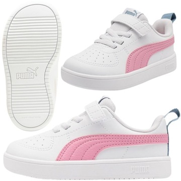 PUMA BUTY DZIECIĘCE SPORTOWE NA RZEPY RICKIE AC BIAŁE ORYGINALNE r. 26