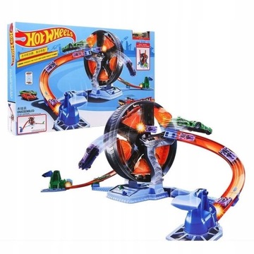 Hot Wheels Zestaw Torów Zakręcona Opona + Autko