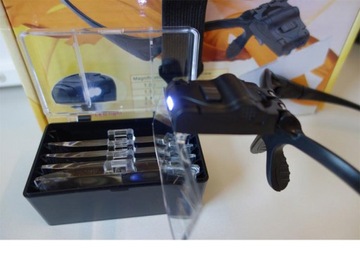 НАГОЛОВНАЯ ЛУПА СВЕТОДИОДНЫЙ ФОНАРЬ ОТ 1X ДО 3,5X 9892B ЛУПА