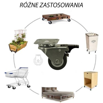 Тележка-полка Wheel fi 50 22PEL50 грузоподъемность 70 кг