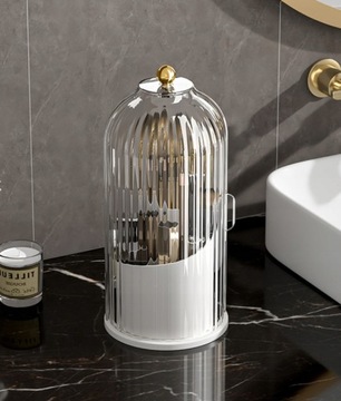 КОНТЕЙНЕР-ОРГАНИЗАТОР ДЛЯ КОСМЕТИКИ И КИСТЕЙ ДЛЯ МАКИЯЖА ВРАЩАЮЩИЙСЯ КОРПУС