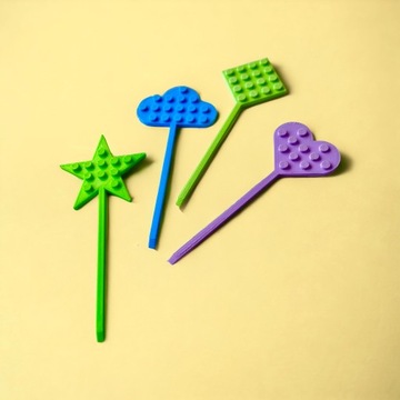 Набор тортов для детей на день рождения, буквы на торте в стиле LEGO ECO NAME