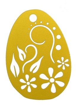 6. Zawieszka ażurowa jajko wiosna KWIATY żółta