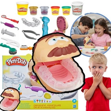 PLAY DOH ZESTAW DENTYSTA CIASTOLINA HASBRO 6 TUBEK