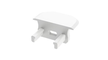 Белая круглая боковая заглушка для встраиваемого профиля LUMINES B под дерево