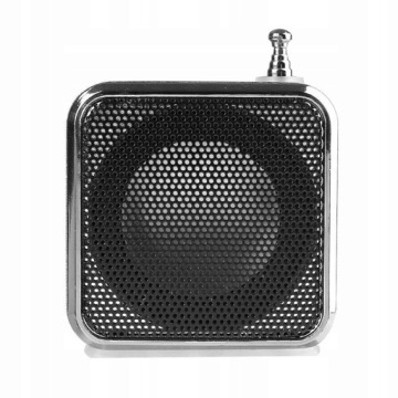 ПОРТАТИВНЫЙ АККУМУЛЯТОРНЫЙ FM-РАДИО СО СВЕТОДИОДНЫМ ГРОМКОГОВОРОМ, ЧЕРНЫЙ