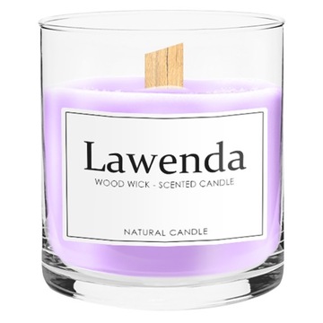 LAWENDA - SOJOWA ŚWIECZKA ZAPACHOWA W SZKLE