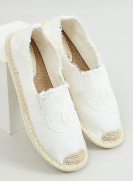 BIAŁE ESPADRYLE WSUWANE NB273 38