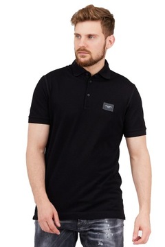 DOLCE & GABBANA Czarna męska koszulka polo 54