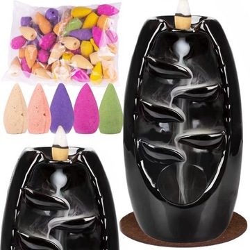 КЕРАМИЧЕСКИЙ АРОМАТИЧЕСКИЙ КАМИН ВОДОПАД БЛАГОВОНИЯ ОБРАТНЫЙ ПОТОК ФИТИЛИ АРОМАТЕРАПИЯ