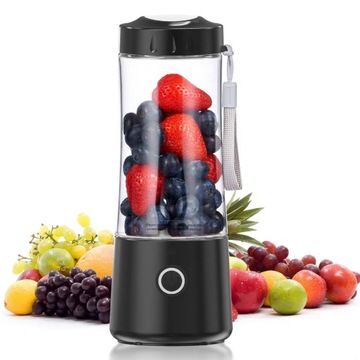 ПОРТАТИВНЫЙ БЛЕНДЕР 400 мл ФРУКТОВЫЙ СМУЗИ-МАШИНА, ЧЕРНЫЙ