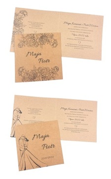СВАДЕБНЫЕ ПРИГЛАШЕНИЯ, Свадьба, Эко - 2 ШТ.